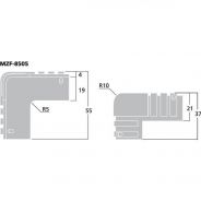 MONACOR MZF-8505 Angolo In Plastica Per Casse Acustiche