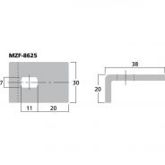 MONACOR MZF-8625 Clip Di Fissaggio Delle Griglie Per Altoparlanti