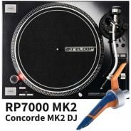 Giradischi per DJ Reloop RP7000MK2 Black con Testina Completa Ortofon Concorde MKII DJ