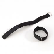 Adam Hall Accessories VR 1616 BLK - Fascette Serracavi nere in velcro 160 x 16 mm