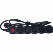 0 Algam Lighting - MULTI 5S Multipresa 5 Posti Interruttore Generale