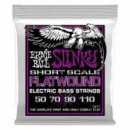 0 Ernie Ball 2817 Slinky Short Scale Flatwound El Bass 50-110