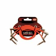 0 Ernie Ball 6403 Flat Ribbon Patch Cable Red 30,48cm 3-Pk