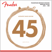 0 FENDER 7060 Acoustic Bass Strings Phosphor Bronze .45-.100 Gauges (4)