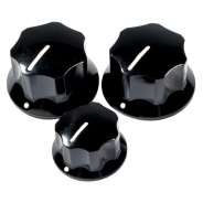 0 FENDER Pure Vintage 60s Jazz Bass Knobs (3) Black