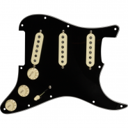 0 FENDER Pre-Wired Strat Pickguard Original 57/62 SSS Black 11 Hole PG