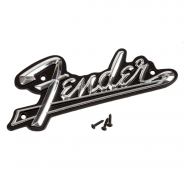 0 FENDER Fender Black Panel Amplifier Logo Silver/Black