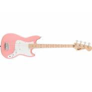 Squier Squier Sonic Bronco Bass, Maple Fingerboard, White Pickguard, Shell Pink