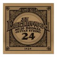 ERNIE BALL 1424 - Singola per Acustica Earthwood 80/20 Bronze (024)