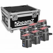 0 BeamZ BBP60 Uplighter Set, 6 pieces in Flightcase with Charger