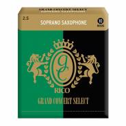 0 RICO - Ance per Sax Soprano Selezione Grand Concert, Misura 2.5, Confezione 10 pz