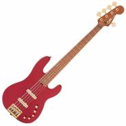 Charvel Pro-Mod San Dimas Bass JJ V, Caramelized Maple Fingerboard, Candy Apple Red