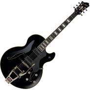 Chitarra Jazz Nera Hagstrom Tremar HJ500 Black Gloss