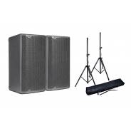 DB TECHNOLOGIES Coppia OPERA 15 Speaker Amplificato 1200W con Stativi e Borsa in Omaggio