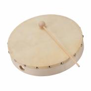 0 SOUNDSATION STB-12 - Tamburello In Acero Con Battente E Pelle Naturale 12"