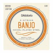 D'ADDARIO J61 - Set di 5 Corde per Banjo Medium (010/023)