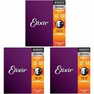 Elixir 11052 Nanoweb Light 012/053 (Pack 3)