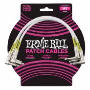 Ernie Ball 3 Cavi Patch Bianchi 30cm