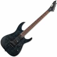 ESP LTD M-200FM See Thru Black - Chitarra Elettrica Nera Double Cut Ponte Tremolo Floyd Rose