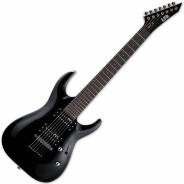 ESP LTD MH-17 Black - Chitarra Elettrica Nera 7 Corde per Metal Borsa Inclusa