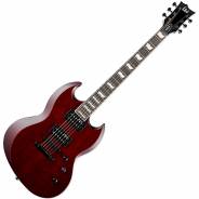 ESP LTD Viper-256 See Thru Black Cherry - Chitarra Elettrica Tipo Diavoletto