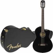 Fender CN-140SCE Nylon Thinline WN Black con Case