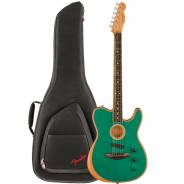 Fender DE American Acoustasonic Telecaster, Channel-Bound Neck, Ebony Fingerboard, Aqua Teal