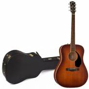 Fender PD-220E Dreadnought, All Mahogany, Ovangkol Fingerboard, Aged Cognac Burst