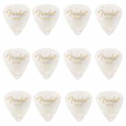 FENDER Premium Celluloid 351 Shape Picks Thin White