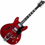 Hagstrom Tremar Viking Deluxe Wild Cherry Transparent