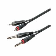 0 SOUNDSATION - Cavo adattatore 2x6.3mm Jack maschio STEREO - 2xRCA maschio / 5mt