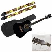 Ibanez PF 15 ECE Black Pack - Chitarra Elettroacustica / Borsa / Tracolla / Muta