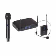 0 SOUNDSATION WF-U216HP - Sistema A Radiomicrofono Doppio UHF Con 16+16 Canali, Un Microfono Palmare E Un Microfono Ad Archetto Con Trasmettitore Tascabile