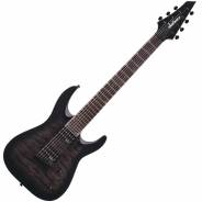 Jackson JS22-7 Dinky DKA Arch Top AH QM Transparent Black Burst