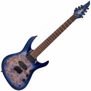 Jackson Pro Sign. Chris Broderick Soloist HT7P Transparent Blue