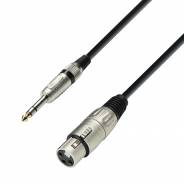 0 Adam Hall Cables K3 BFV 0300 - Cavo Microfono XLR femmina a Jack stereo da 6,3 mm 3 m