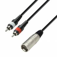 0 Adam Hall Cables K3 YMCC 0100 - Cavo audio connettore XLR a 2 x connettore RCA, 1 m
