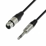 0 Adam Hall Cables K4 BFV 0030 - Cavo microfono REAN XLR femmina a jack stereo da 6,3 mm 0,3 m