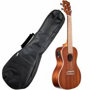 Kala KA-CE Ukulele Concerto Satin Mahogany Elettrificato 