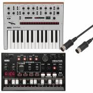 Korg Monologue Silver con Volca Kick e Cavo MIDI 1mt