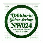 D'ADDARIO NW024 - Singola per Acustica o Elettrica (024)