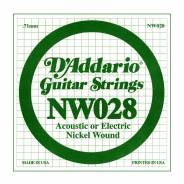 D'ADDARIO NW028 - Singola per Acustica o Elettrica (028)