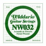 D'ADDARIO NW032 - Singola per Acustica o Elettrica (032)