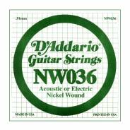 D'ADDARIO NW036 - Singola per Acustica o Elettrica (036)