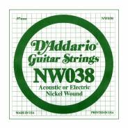 D'ADDARIO NW038 - Singola per Acustica o Elettrica (038)