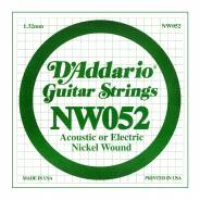 D'ADDARIO NW052 - Singola per Acustica o Elettrica (052)