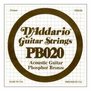 D'ADDARIO PB020 - Singola per Acustica Phosphor Bronze (020)