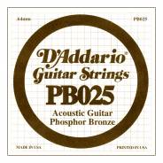 D'ADDARIO PB025 - Singola per Acustica Phosphor Bronze (025)