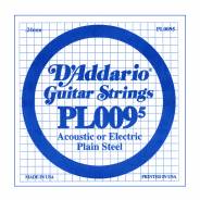 D'ADDARIO PL0095 - Singola per Acustica o Elettrica Plain Steel (0095)