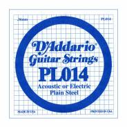 D'ADDARIO PL014 - Singola per Acustica o Elettrica Plain Steel (014)